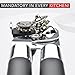 Manual Can Opener GEECOOK Built-in Can Opener Heavy duty Stainless Can Tin Opener Black