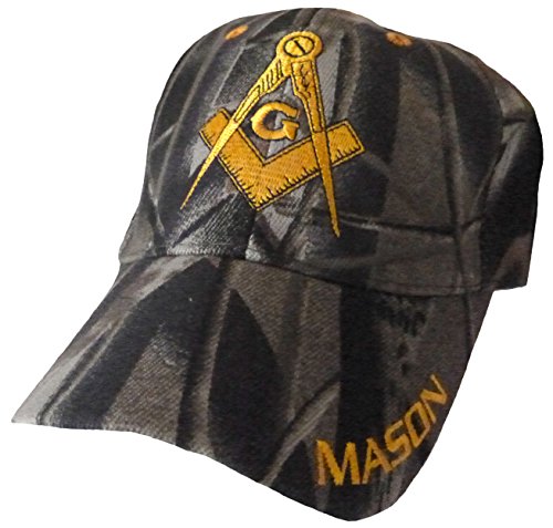 Mason Hat with Bumper Sticker Mens Masonic Baseball Cap Freemason (Camouflage)