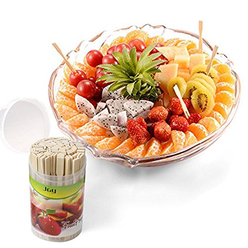 image for Lastia Bamboo Forks 3.5 Inch, Mini Food Picks for Party, Banquet, Buff