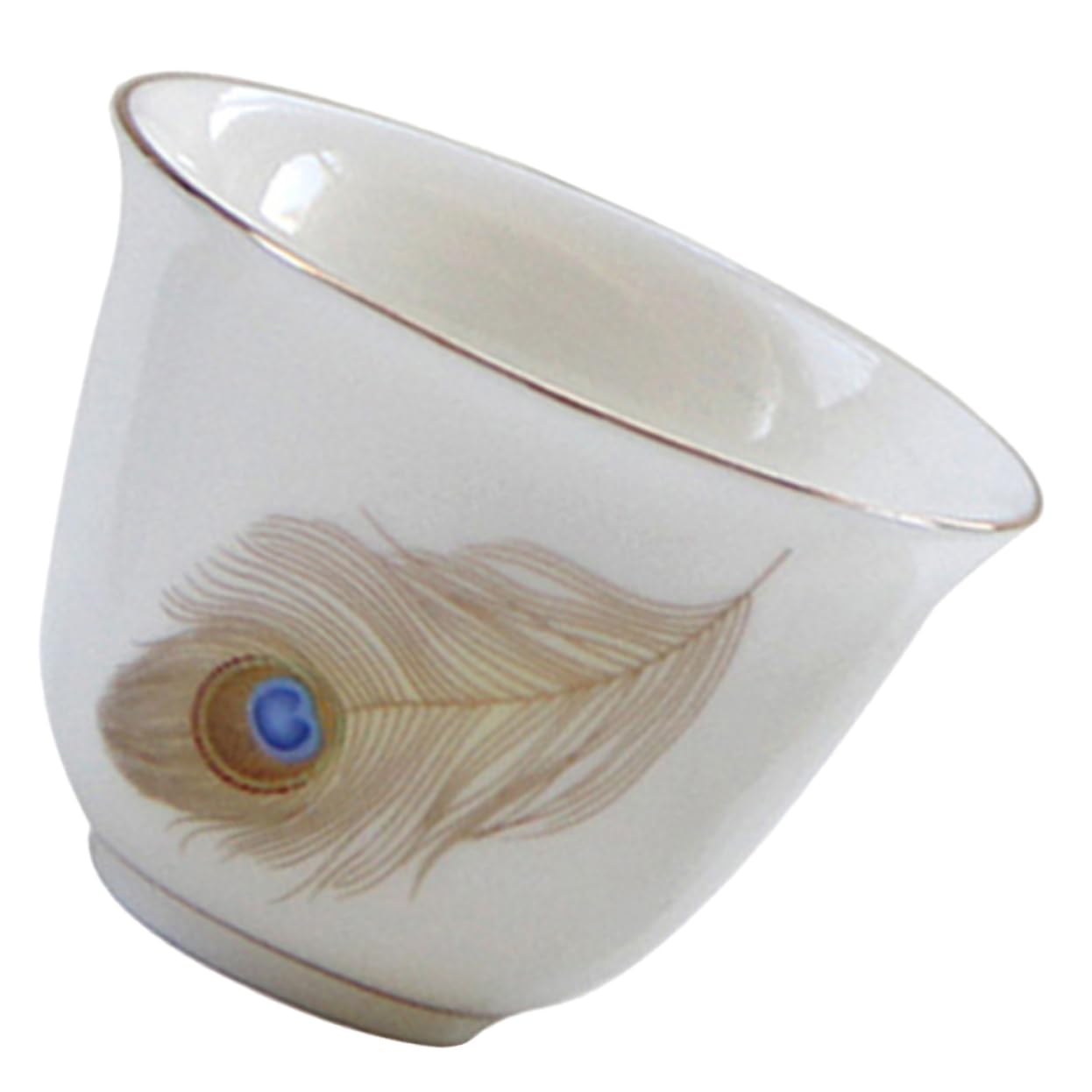 OKUMEYR Chinese Style Ceramic Tea Cup Kung Fu Tea Cup for Home Use Elegant Ware for Chinese for with Pot Ideal for Lovers