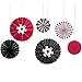Casino Printed Paper Party Fan Decoration Set