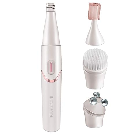 Remington Gesichtspflege Kit smooth&silky EP7070, Gesichtsepilierer, Gesichtsreinigungsbürste, Massageroller, Trimmer, batter