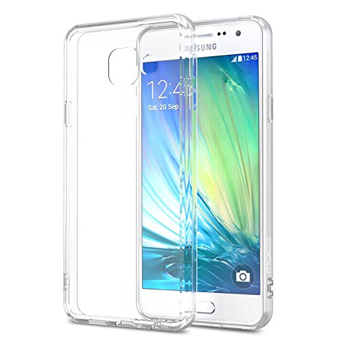Galaxy A3 Case, MoKo Shock Absorbing TPU Bumper Slim Clear Protective Case with Anti-Scratch Hard Back Cover for Samsung Galaxy A3 4.7 Inch (2016) - Crystal Clear (NOT FIT Galaxy A3 4.5