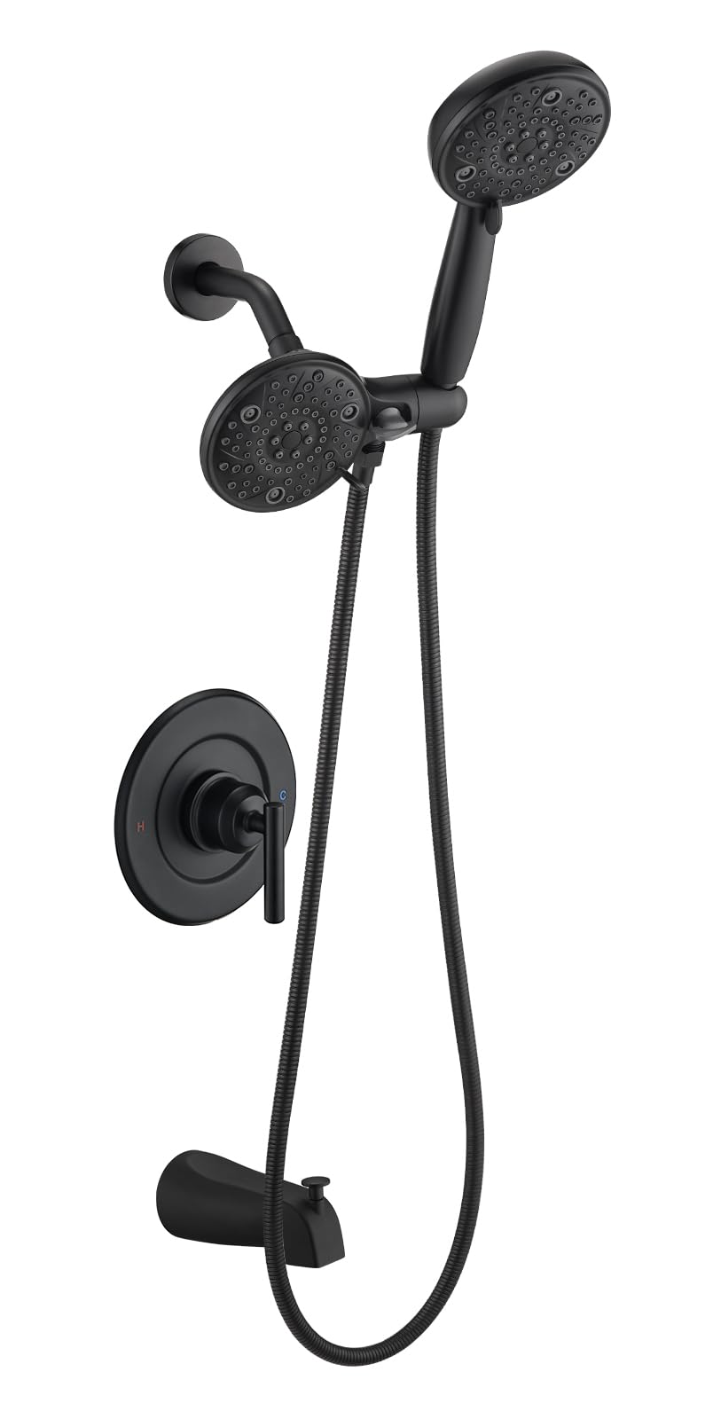 Photo 1 of Replacement for Moen Shower Faucet Trim Kit, High Pressure Dual Shower Combo, Shower Handle& Tub Spout, (Valve& Cartridge Not Included), Matte Black