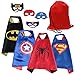 Asgift Cape and Mask Set of 4 Different Comics Cartoon Dressing Up Costumes for Kids