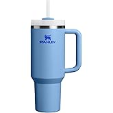 STANLEY Quencher H2.0 Tumbler with Handle and Straw 40 oz | Flowstate 3-Position Lid | Cup Holder Compatible for Travel | Insulated Stainless Steel Cup | BPA-Free | Blue Sky