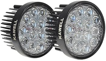 KAWELL&reg; Two-pack 60 Degree 42W LED Flood Light Round Off Road Lighting 12V 24V Off Road 4x4 Quad Atv Lighting