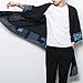 Idopy Men`s Vintage Cotton Linen Cloak Poncho Cape Coat Cardigan Black US L Tag 2XL