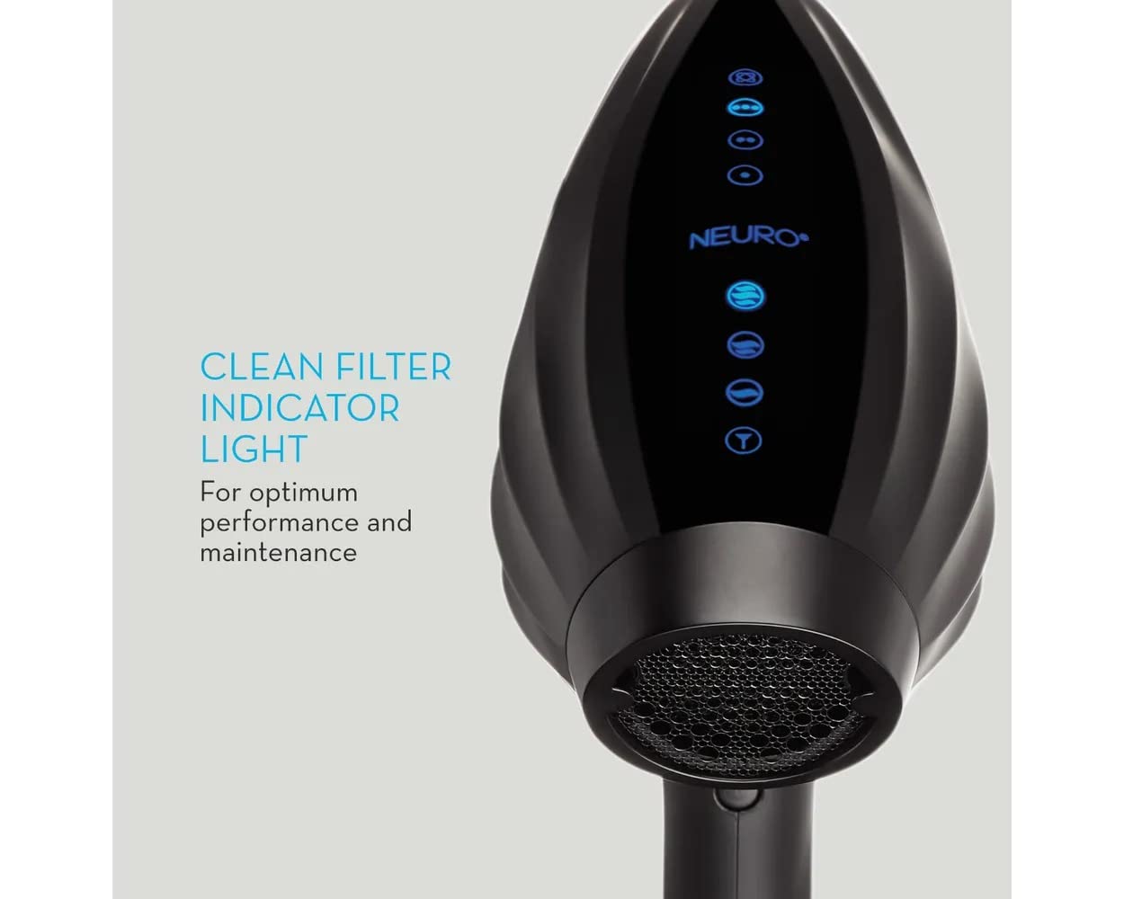 Neuro by Paul Mitchell Halo Tourmaline Touch-Screen Hair Dryer, Multiple Heat + Speed Settings, Cool Shot Button