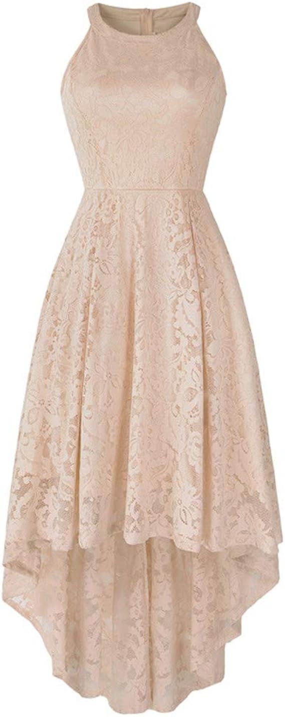 Beauty's Neck Hanging Sleeve Swing lace Dress Amazon.co.uk Clothing