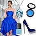 Brilla Women's Butterfly 17” Necklace Pendants Jewelry with Swarovski Crystal