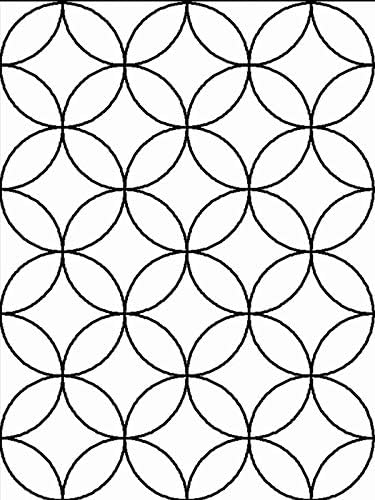 Hancy Creations 30678 Sashiko Stitch Wineglasses Full Line Stencils