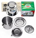 Vietnamese Traditional Coffee Filter (Phin) 15 Ounce 2-Pack, Gravity Insert