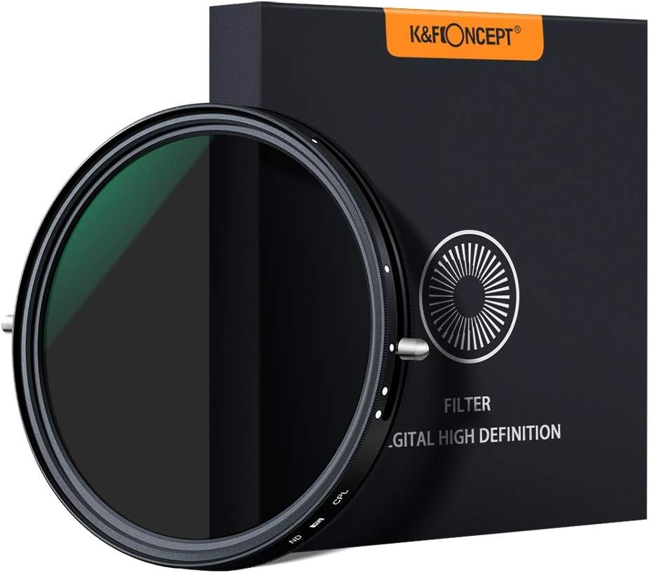 77mm Variable Fader ND2-ND32 ND Filter and CPL Circular Polarizing Filter for Canon RF 50mm f/1.2L USM Lens & Canon RF 24-105mm f/4L is USM Lens