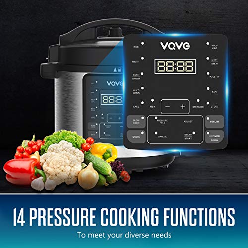 VQVG Pressure Cooker Air Fryer, Steamer, Slow Cooker, MultiCooker, and