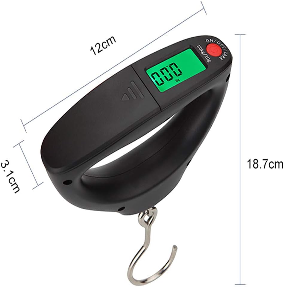 Mougerk 110lb 50kg Portable Digital Hanging Fish Scale Postal Scales, 2 AAA Batteries (Not Included): Sports & Outdoors