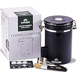 Siwanamu Coffee Canister, Airtight Stainless Steel