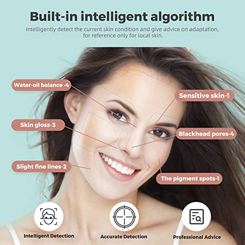 Visual Blackhead Remover，Pore Vacuum Blackhead Remover with Camera Rechargeable with 3 Speeds Adjustment and 4 beauty Heads Blackhead Suction Tool