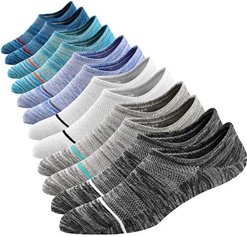 Mottee&Zconia Mens No Show Socks Low Cut Casual Invisible No See