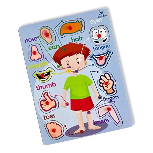 6 Wooden+Peg+Puzzle+Body+Educational