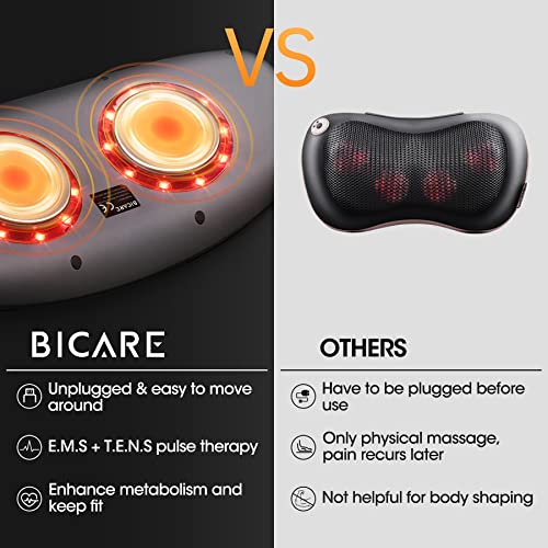 Lower Back Massager with Heat, Cordless Back Pain Relief Device, Electric Waist Massager Belt