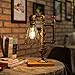 Pipe Desk Lamp,Vintage Kettle Style Table light Industrial Iron Pipe Desk Table Lamp Night Light (Square base)