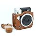 CAIUL Vintage Camera Carrying Case Compatible with Fujifilm Instax Mini 90 Case, Brown