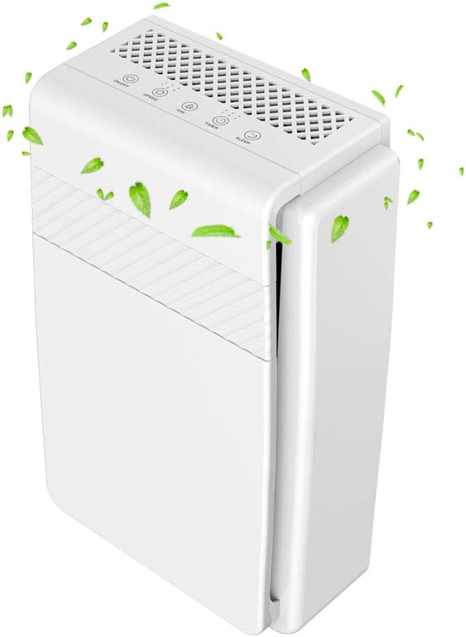 ALIKE Air Purifier with True HEPA Filter & Active Carbon Filter, 5-in-1 Negative Ion Generator, Air Cleaner for Home,Smokers, Dust, Allergies and Pets