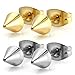 JewelrieShop Punk Cone Style Stud Earrings Nickel-free Stainless-steel Metal Pin