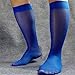 Mr.babuu 3Pairs Pack Men's Casual Striped Sheer Nylon Silky Thin Dress Socks (Blue)
