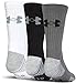 Under Armour Unisex-Adult HeatGear Tech Crew Socks, Multipairs, Graphite Assortment (3-Pairs), Medium