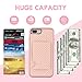 ZVEdeng Protective Credit Card Case Carbon Fiber Card Grip Slim Wallet Case for 7 Plus/8 Plus 5.5'' Rose Gold