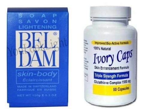 Ivory Caps Skin Whitening Lightening Pills 1500mg Beldam Lightening Soap |  Desertcart Mauritius