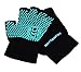 Mato & Hash Yoga Pilates Fingerless Exercise Grip Gloves - Black/Scuba Blue