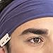 USA MADE ORGANIC HEADBAND FOR MEN | This Navy Blue Wide Twist Headband Wicks Sweat and Doesn't Slip