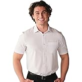 &COLLAR Slim Fit/Athletic Fit Short Sleeve Performance Men's Dress Shirt