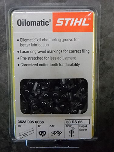 STIHL 33RD3 66 Chainsaw Chain – 18” Bar, 3/8” Pitch, .050 Gauge, 66 Drive Links