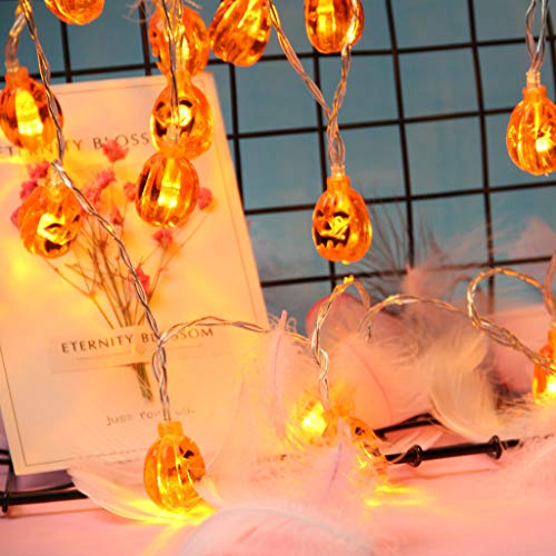 Akabsh Halloween Pumpkin Lights Halloween Decoration Lights 20/40LED 2.5M/5M/10M String Decorative Lamp