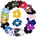 Beautyworks Beauty Works 20Pcs Scrunchies for hair | Perfect hair ties for all occasion | Velvet Hair scrunchies for all hair types | 20 Assorted Colors for every outfit|