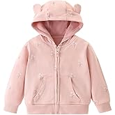 Jackets for Girls Zip Up Hoodie for Toddler Girl Kids Sweatshirt Clothes Cotton Lightweight Outerwear Top Fall Age 1-7 Years