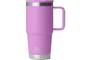 YETI Rambler 20 oz Travel Mug with Flip Straw Lid – Stainless Steel, Vacuum Insulated, Leakproof, Cup Holder Friendly, Desert