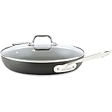 All-Clad HA1 Hard Anodized Nonstick Frying Pan with Lid, 12 Inch Pan Cookware, Medium Grey -