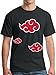 Red Clouds T-Shirt Naruto Shippuden Manga Anime Cosplay Tee DH XL