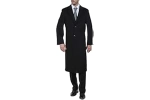 Adam Baker Men's Single Breasted Luxury Wool Full Length Topcoat - Available in Colors