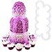 Honmofun Rose Cookie Fondant Molds Sugarcraft Cutters Edible Flowers Cake Decorations Mold Springerle Cookie Bowl Mold Cookie Molds Baking Silicone 3D Rose Flower Shortbread Cookie Mold