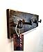 Rustic Distressed Coat and Hat Rack | 17 Inch Solid Wood Wall Mounted Rack with 4 Reclaimed Railroad Spike Hook Hangers
