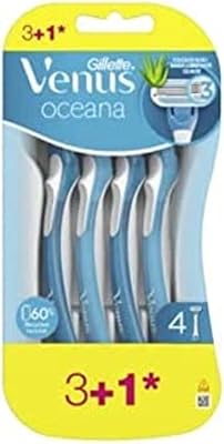 Venus Rasoir jetable Gillette Oceana pour femme, lot de 4 lames (3+1 gratuites)