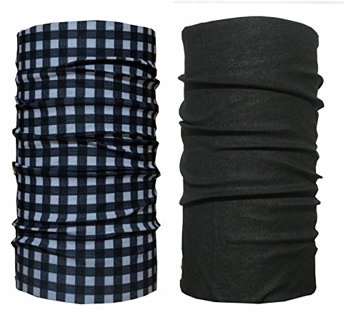 stargust men's cotton bandanas black and blue_free size (pack of 2)