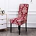 SUBCLUSTER 6 Pcs/Set Soft Stretchable Dining Chair Covers with Printed Floral Patterns,Spandex Banquet Chair Seat Protector Slipcovers for Holiday Home Party, Hotel, Wedding Ceremony (Style 8)