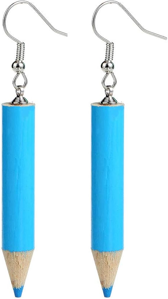 Colored Pencil Earrings, Cute Drop Earrings Jewelry,Art Teacher Gift